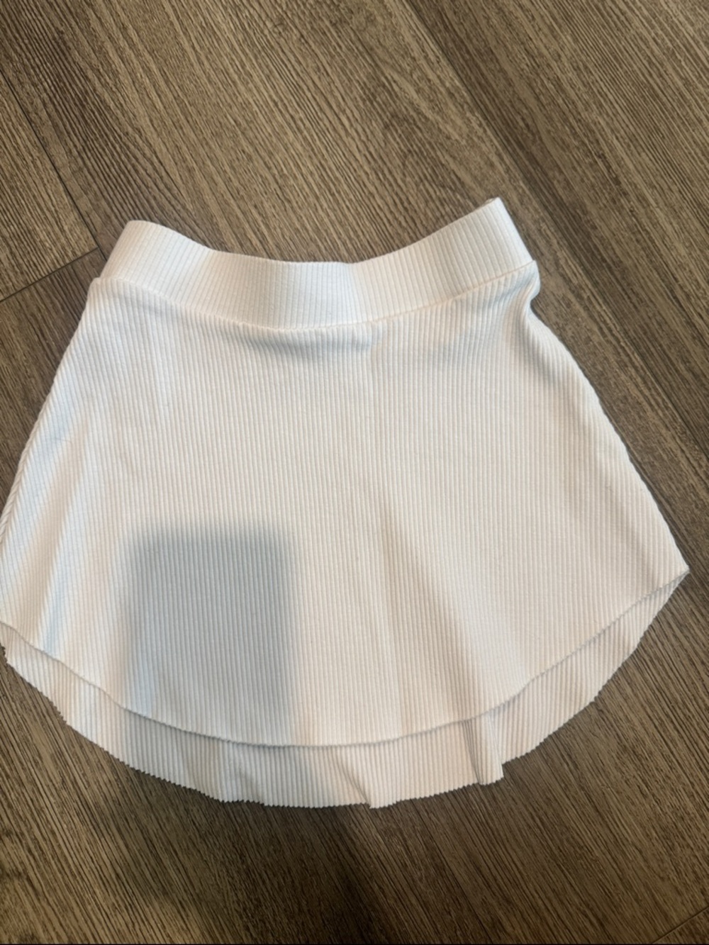 TF White Ribbed Mini Ballet Skirt